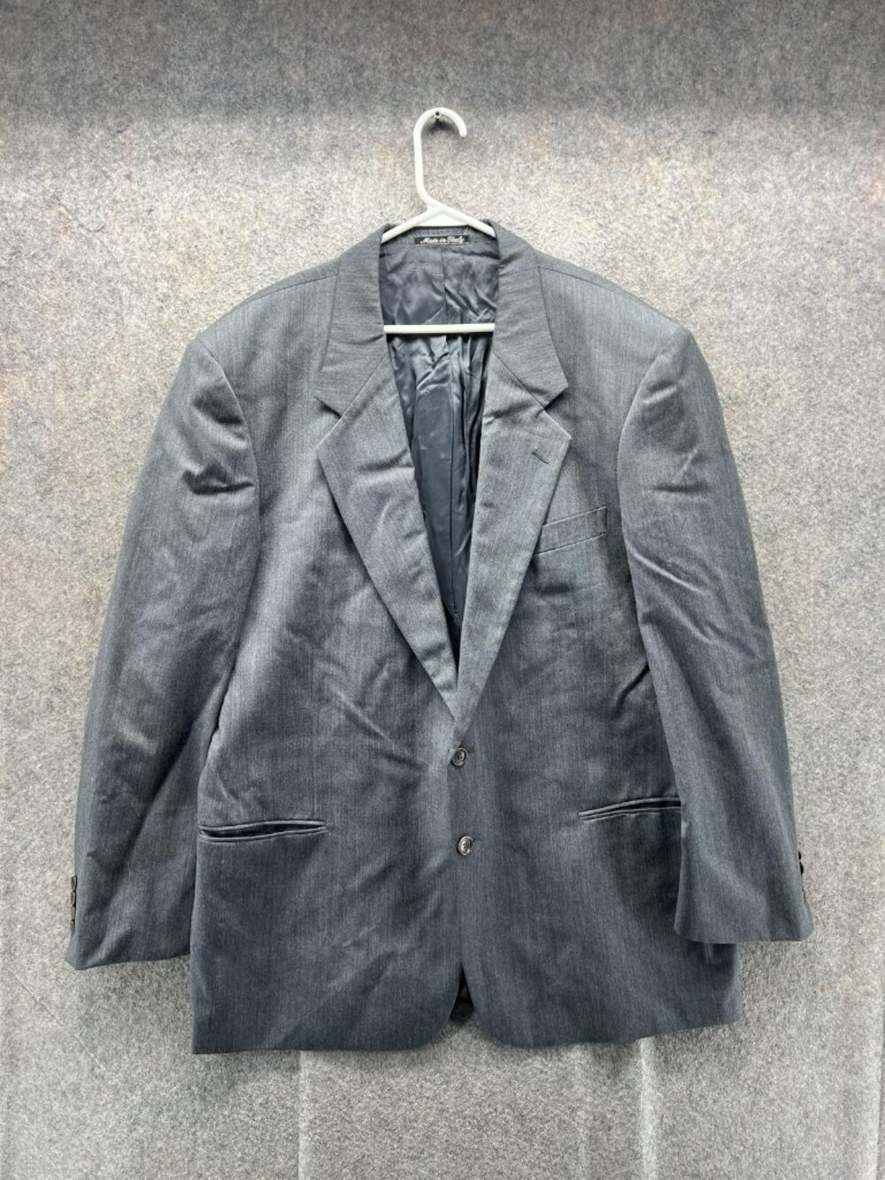 Valentino Suit Jacket Mens 42 Gray Wool Two Button Made In Italy Saks Fifth